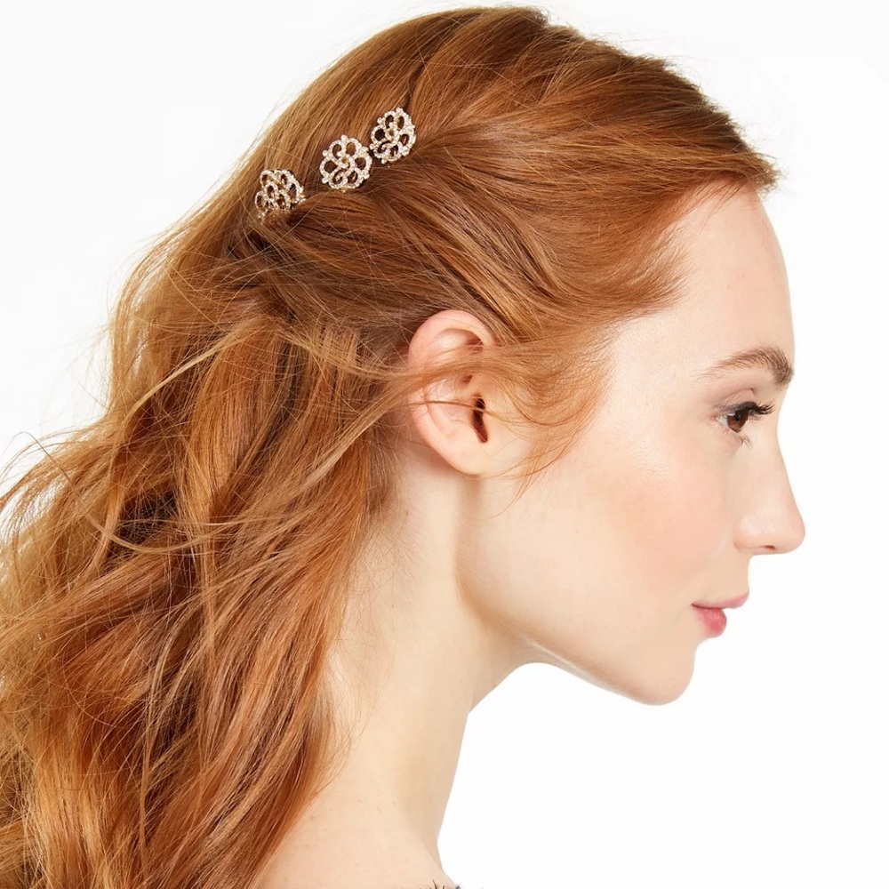 NWT INC International Concepts International Concepts Gold Tone Pavé Hair Pins - Picture 3 of 5